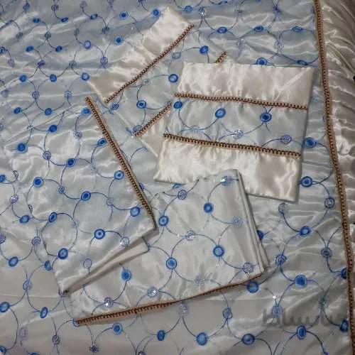 روتختی ساتن دونفره اعلا آبی