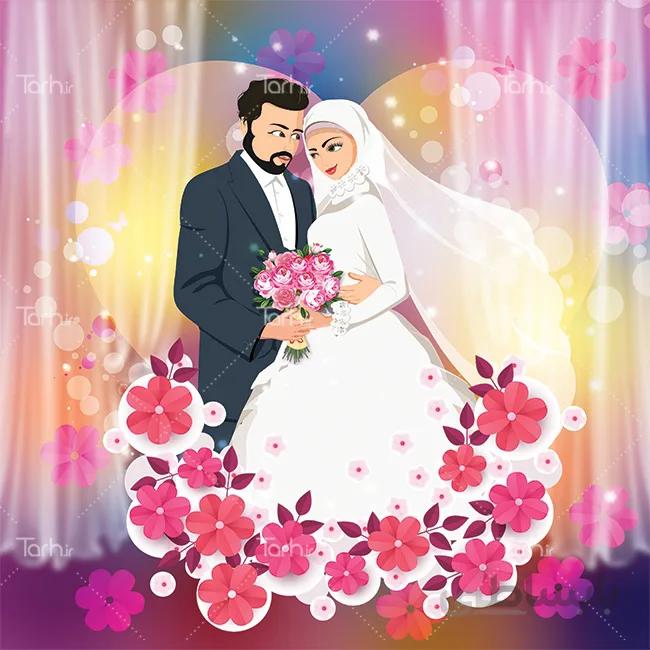 تصویر سازی عروس و داماد