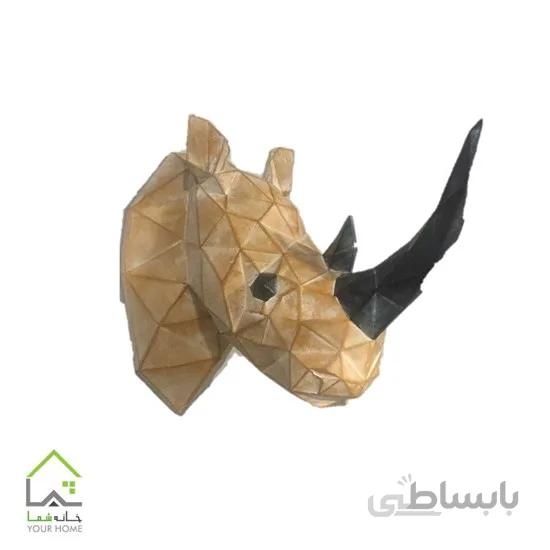 مجسمه دیواری کرگدن گرافیکی