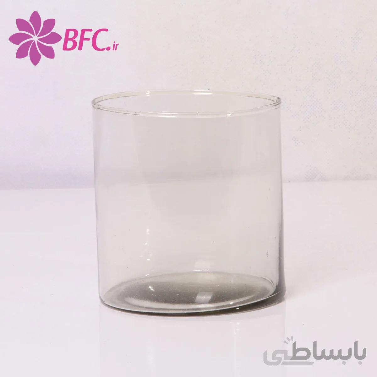گلدان شیشه ای استوانه ای سایز کوچک