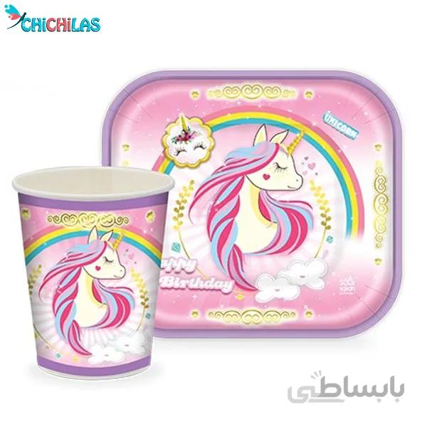 پیش دستی و لیوان تکشاخ