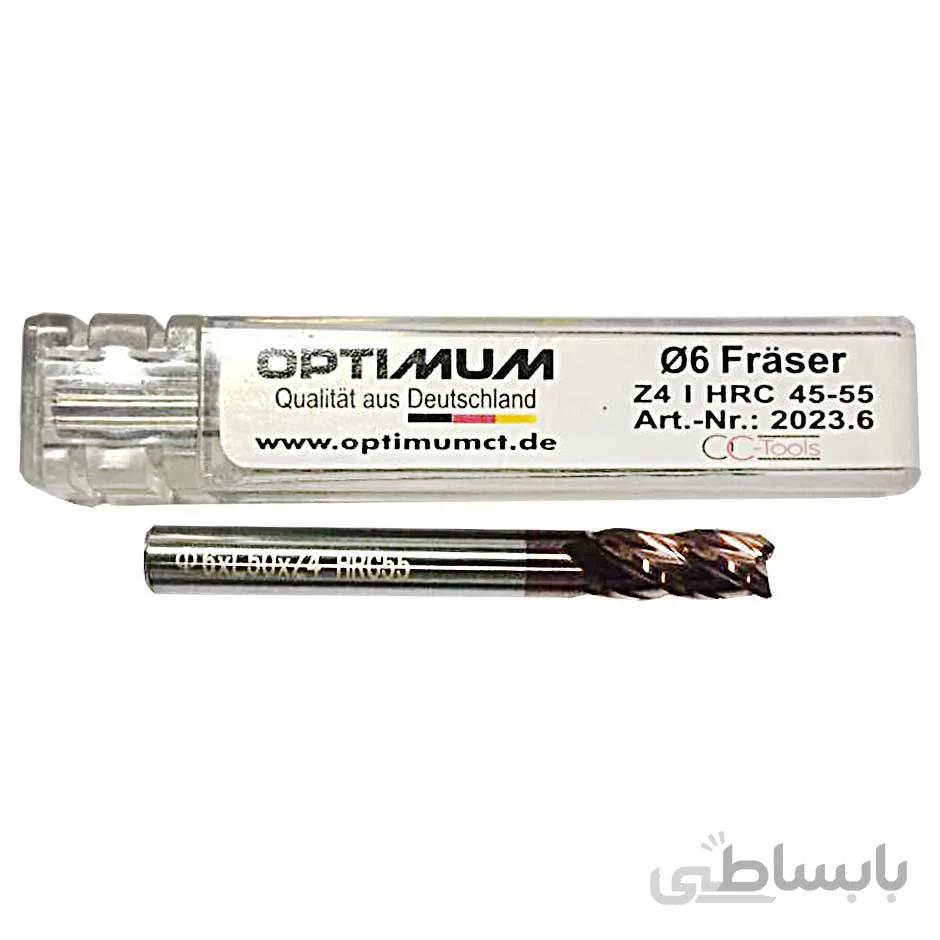 مته فرز انگشتی کارباید قطر 6 میلی اپتیمم