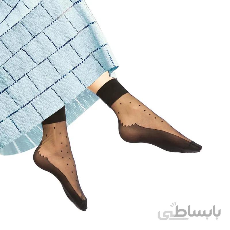 جوراب نیم ساق زنانه دو ربع شیشه ای
