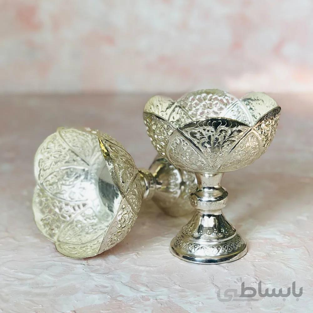 آجیل خوری پایه دار قلمزنی کوچک ا قیمت به شرط خرید تیمی