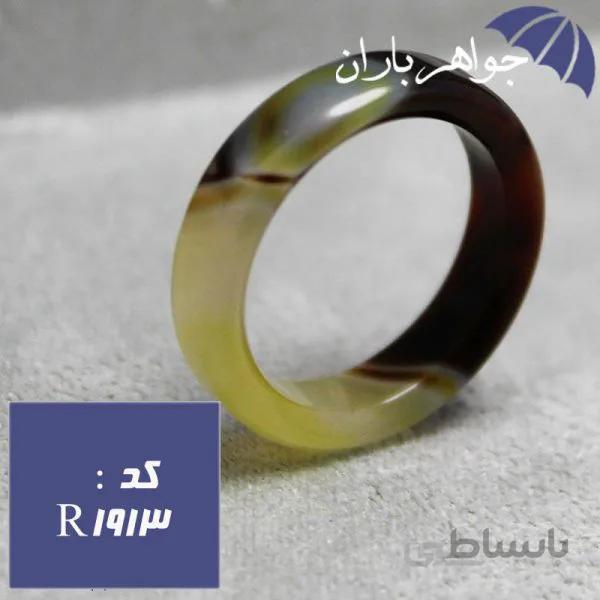 حلقه عقیق سلیمانی شکلاتی کد R_1913