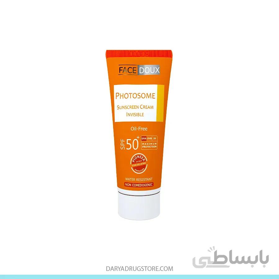 کرم ضد آفتاب بدون رنگ SPF50 فیس دوکس