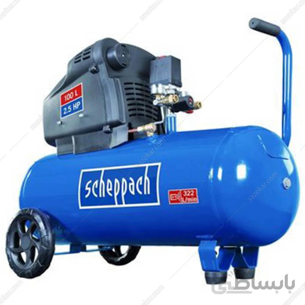کمپرسور باد 2 سیلندر 100 لیتری 1800 وات 8 بار شپخ مدل 5906133901 - HC104DC ا Scheppach 5906133901 - HC104DC DOUBLE CYLINDER COMPRESSOR
