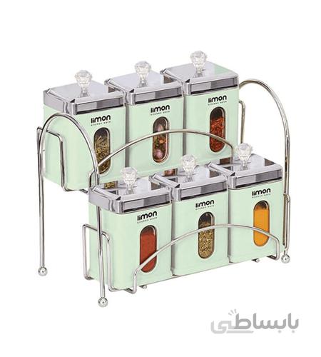 ست ادویه ۶ عددی ۴ گوش لیمون Limon کد ۱۶۱۸