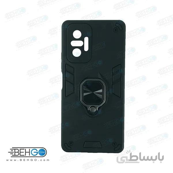 قاب گوشی شیائومی Xi Redmi Note 10 ProMax گارد محافظ ضد ضربه هلدر قاب Xi Redmi Note 10 ProMax پاپ سوکت دار مدل بتمن ارمور اصلی ا Anti Shock Anti Shock BATMAN ARMOR FINGER RING CASE COVER For Xi Redmi Note 10 ProMax