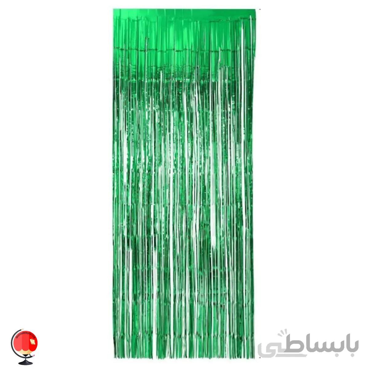 پرده بک گراند متالایز رنگ سبز