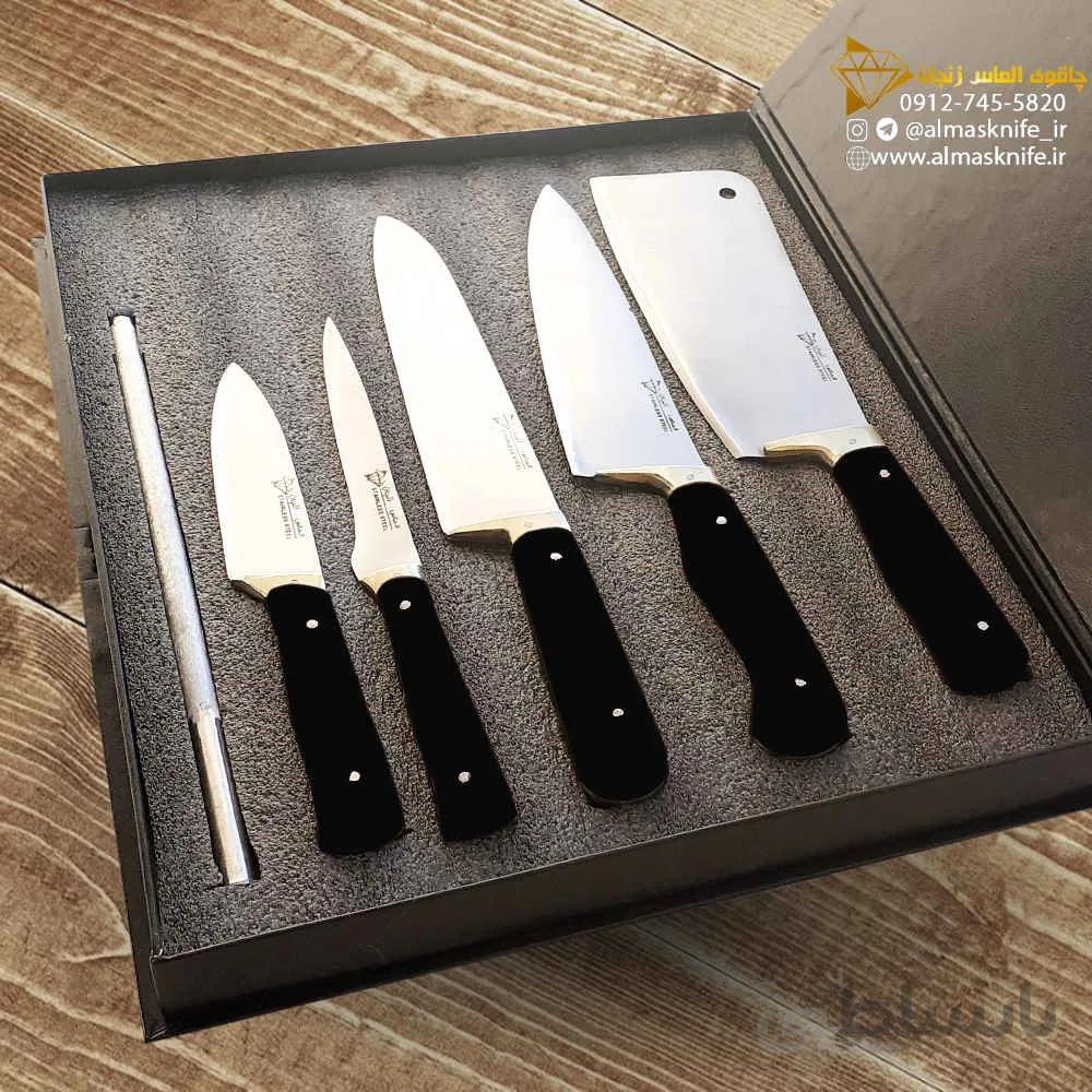 سرویس 6 پارچه چاقو آشپزخانه (ضد زنگ و ضد آب)