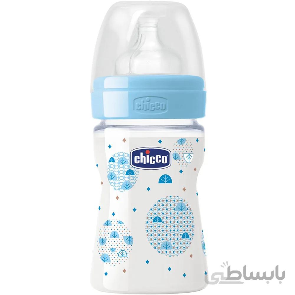 شیشه شیر ول بی اینگ سیلیکون چیکو گنجایش 150 میلی لیتر ا Chicco Well-Being Silicone 150ml 0m