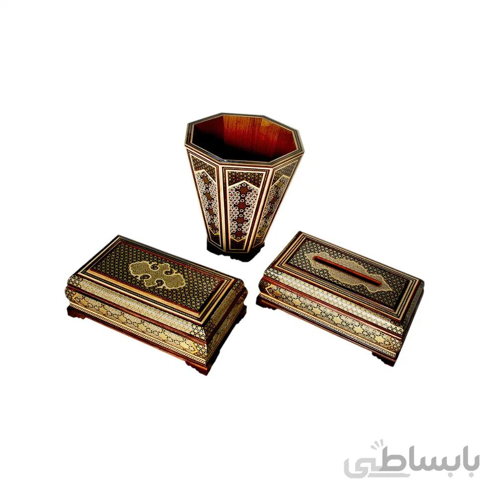 جعبه دستمال کاغذی خاتم اعلا طرح لبگرد