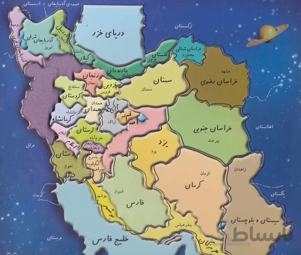 پازل نقشه ایران (خانه ادبیات)