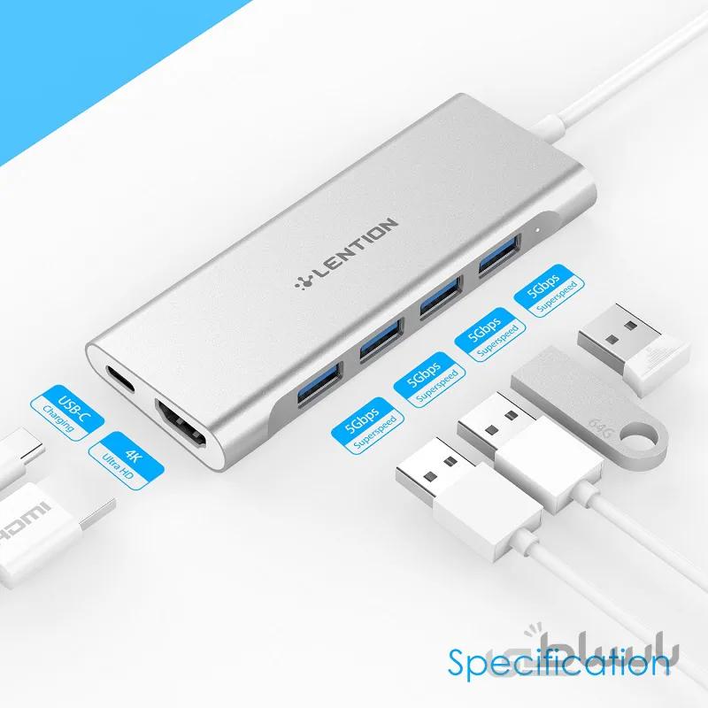 هاب 6 پورت LENTION USB-C سری SAILINGمدل C35