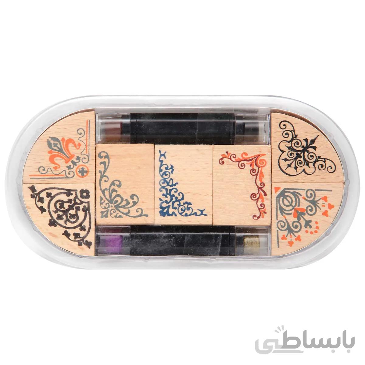 مهر طرح حاشیه مجموعه 7 عددی