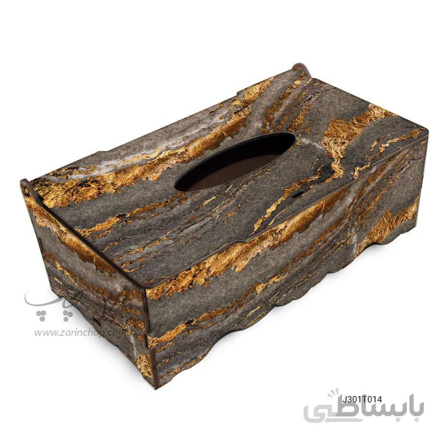 جعبه دستمال کاغذی MDF با طرح مدل J301T014