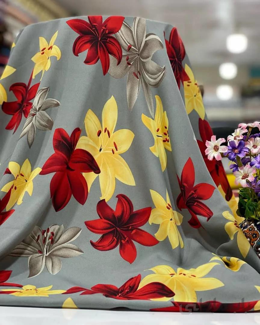 کرپ حریر گل دار