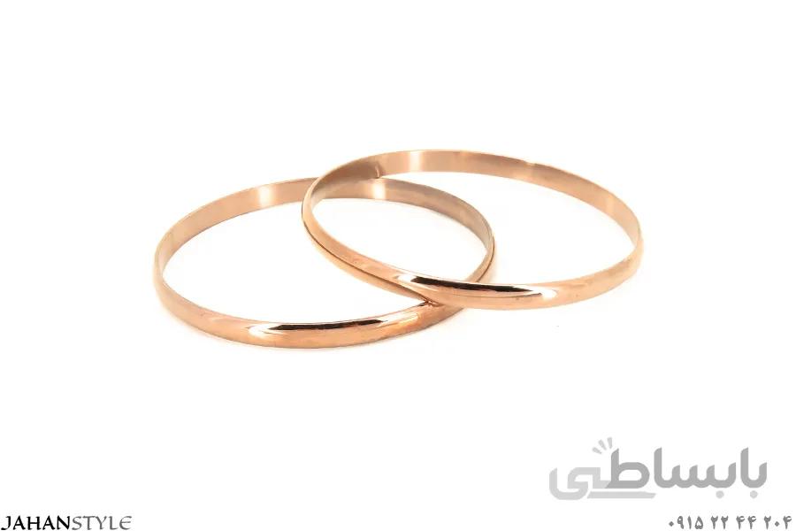 دستبند النگویی مسی طرح ساده