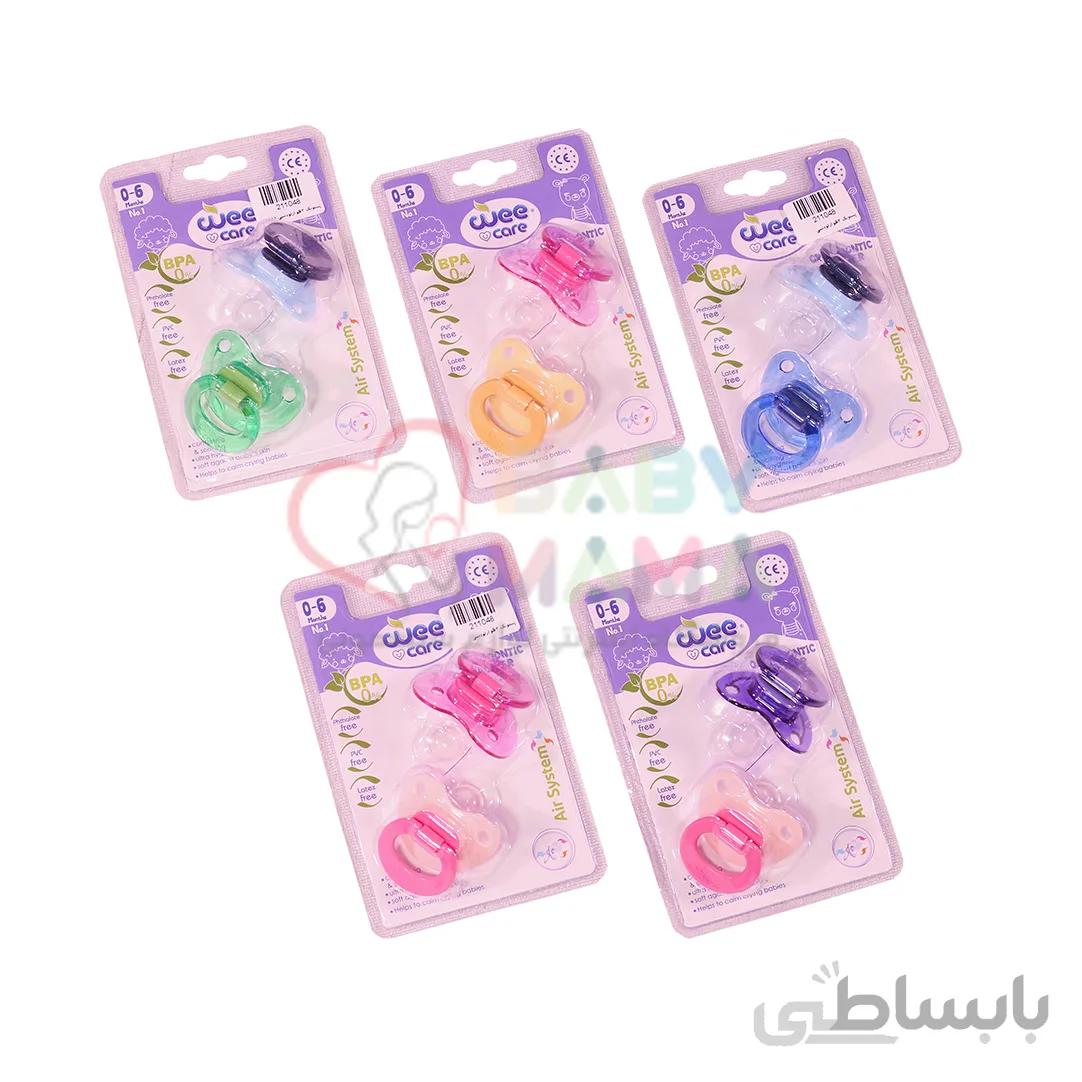 پستانک دوقلو ارتودنسی wee care رنگی