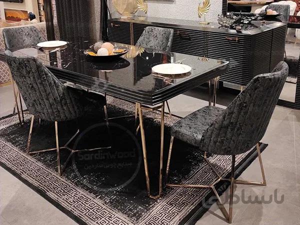 ناهار خوری پایه استیل مدرن ياقوت