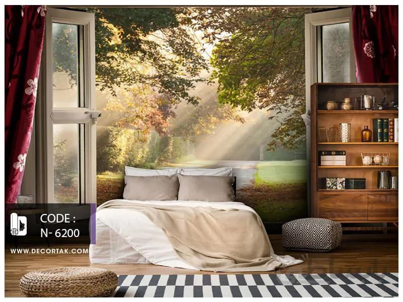پوستر دیواری طبیعت طرح پنجره رویایی کد N-6200