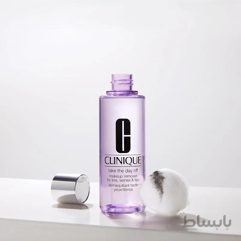 محلول پاک کننده دو فاز ا رایش چشم ولب کلینیک میکاپ ریموور کلینیک 125 میل ا Clinique Take The Day Off Makeup Remover