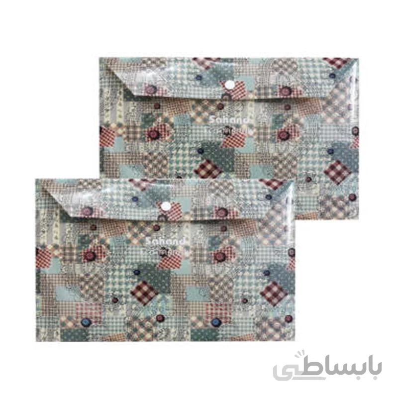 پوشه دکمه دار سهند کد EF5 سایز A4 بسته 2 عددی