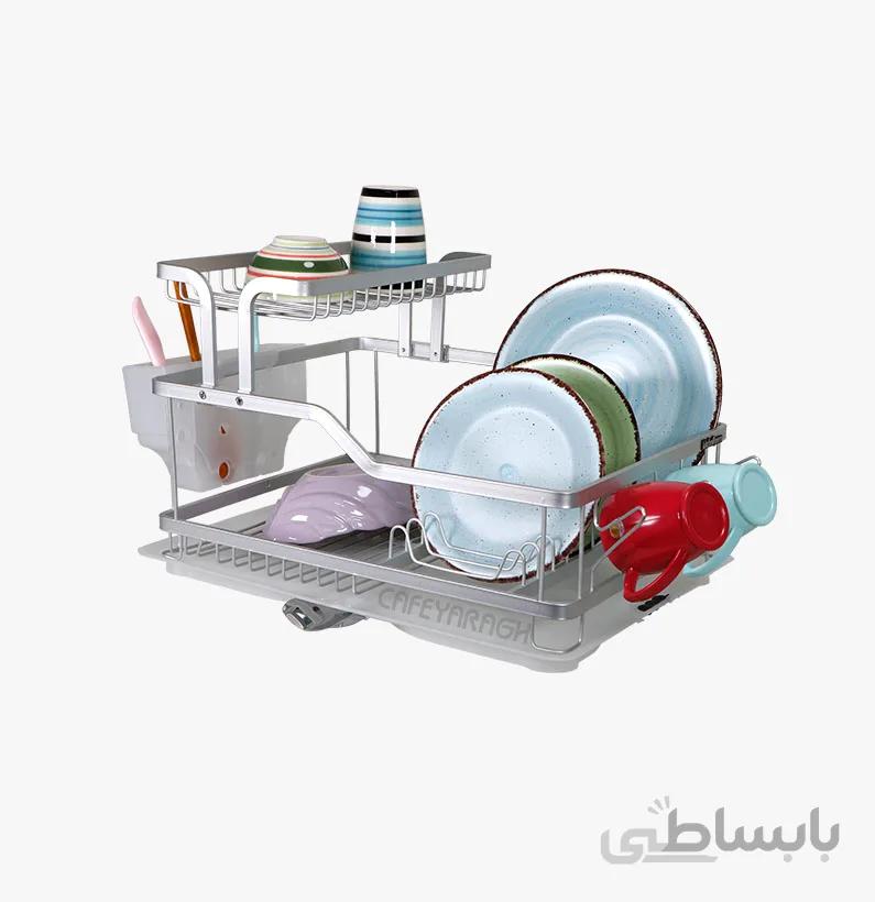 آبچکان رومیزی یک و نیم طبقه کیچن کویین نقره ای