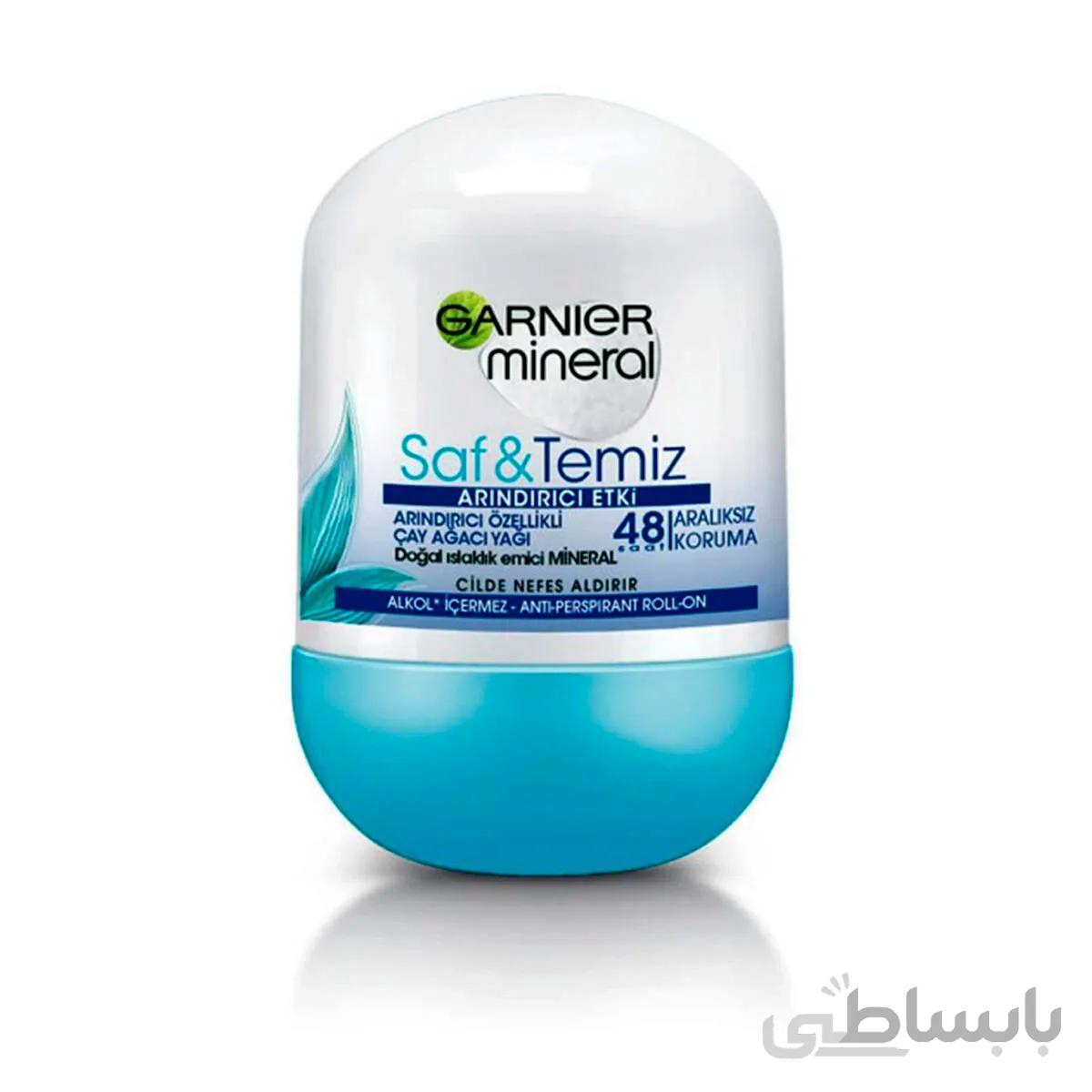 مام ضد تعریق زنانه گارنیر Garnier مدل SAF & TEMIZ حجم 50 میل