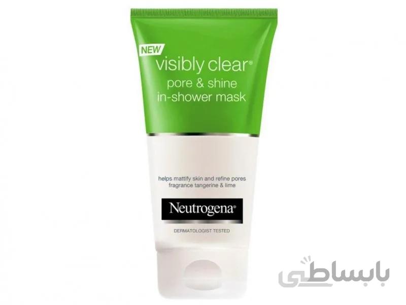 ماسک دوش نوتروژینا منافذ و زیبایی چهره visibly clear pore & shine حجم 150 میل