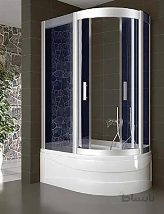 دور دوشی - پارتیشن دوش شاینی وارداتی ترکیه مدل T-NSC056 ا ابعاد:125x88x212 سانتی متر