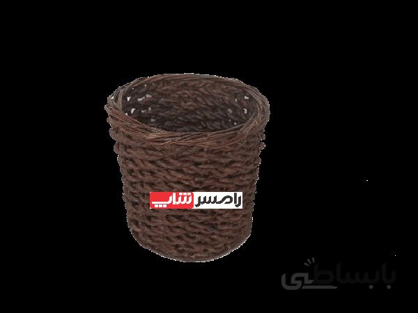 ظرف قاشق و چنگال حصیری