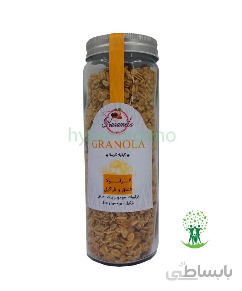 گرانولا فندق و نارگیل 370 گرم کاراملا