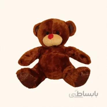 عروسک خرس قهوه ای کف پا قلبی