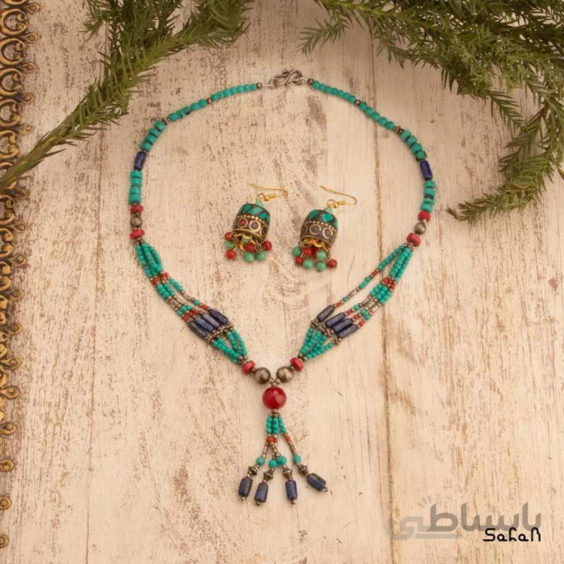 نیم ست منجوق فیروزه