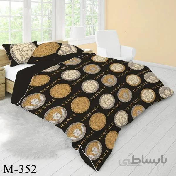 روتختی سه بعدی ساتن ابریشم ترک طرح برند - کد M 352