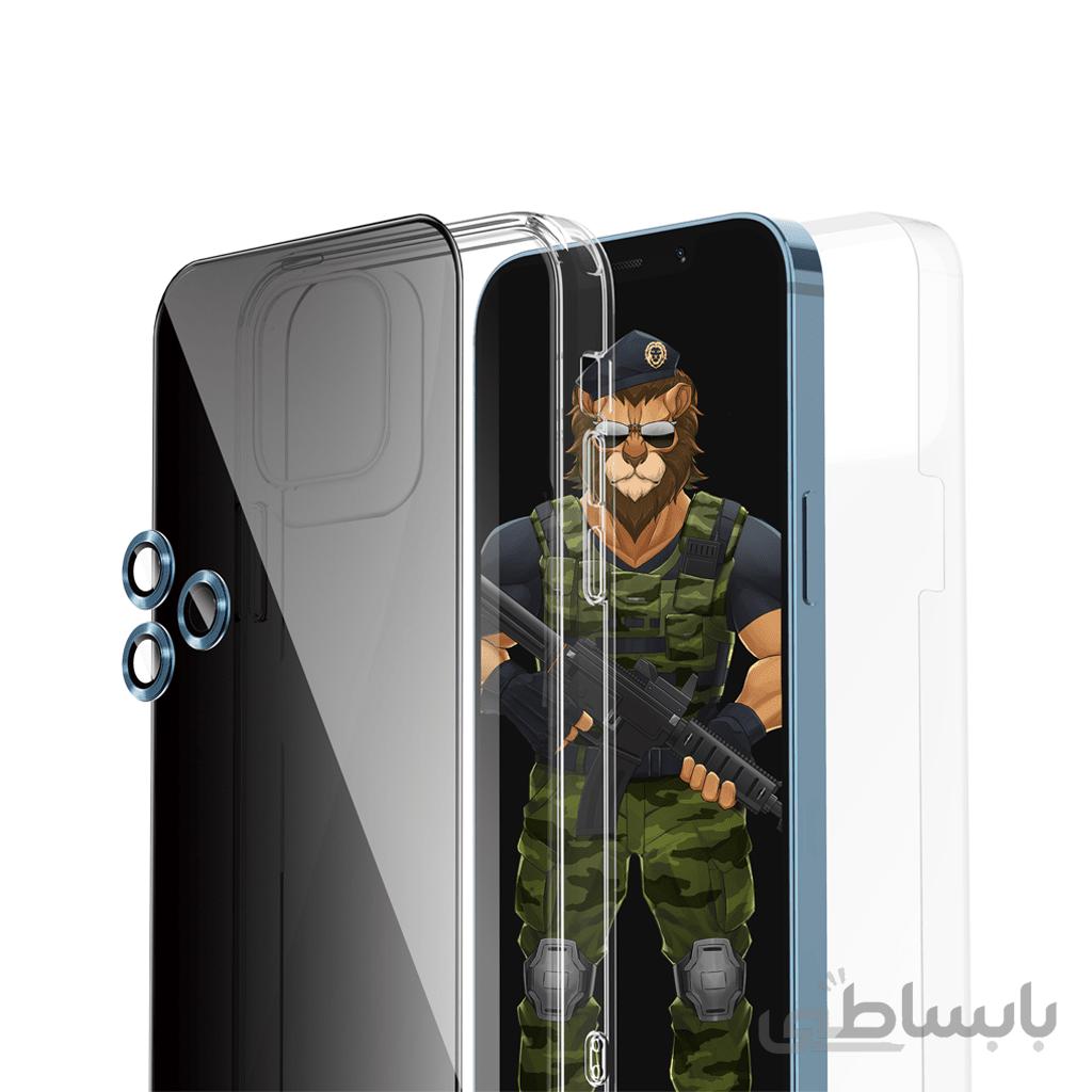 پک قاب و گلس 360 درجه آیفون 12 پرو / 12 پرو مکس - Privacy Protection Pack - گرین لاین