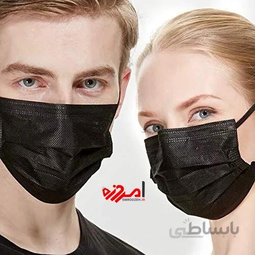 ماسک سه لایه پزشکی مشکی 5 عددی