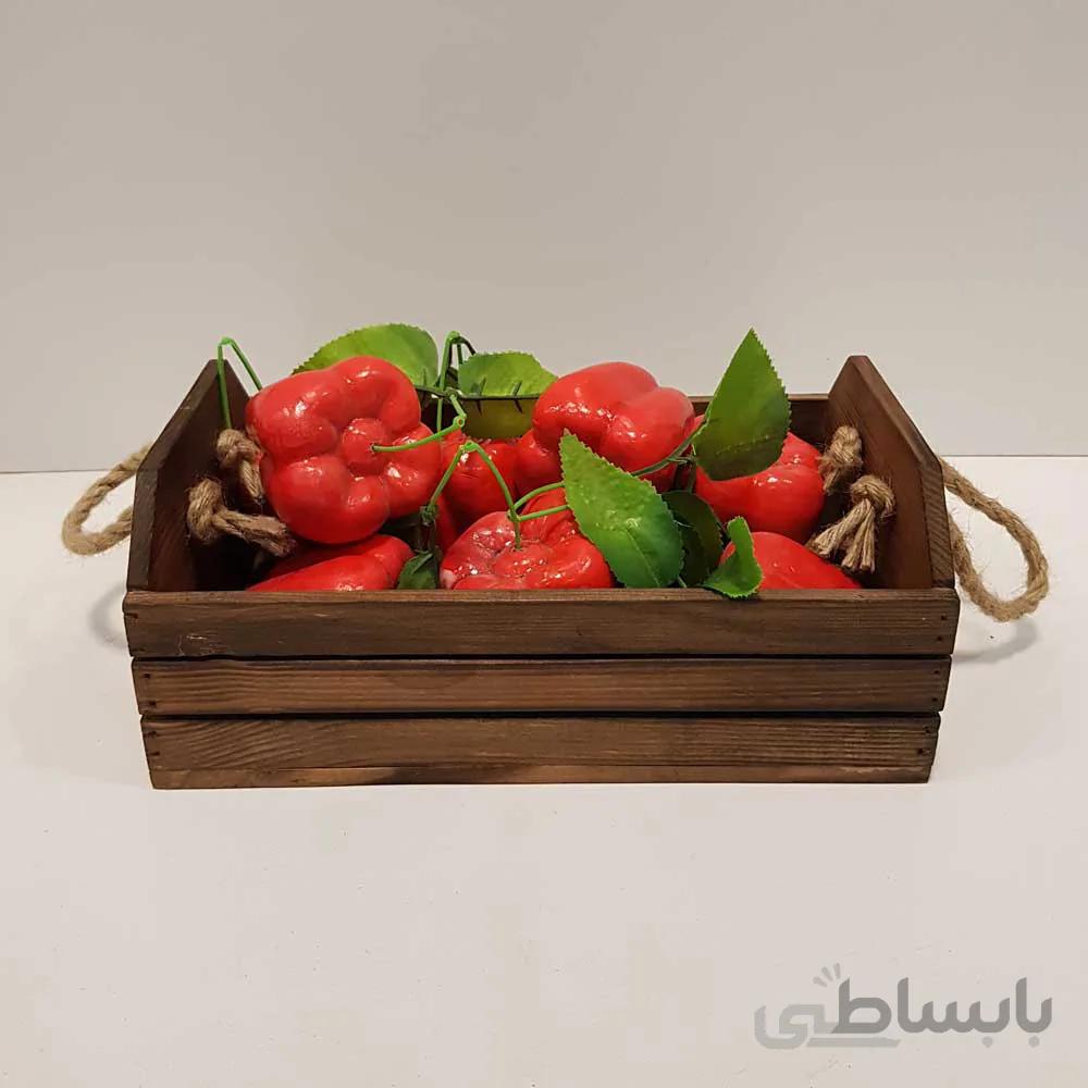 جعبه چوبی بزرگ رنگ قهوه ای