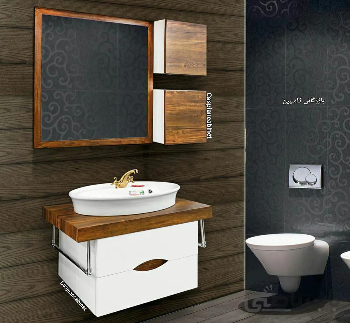 روشویی کابینت دار سیلور چوب80 سانت ا روشویی کابینت دار سیلور چوب80 سانت