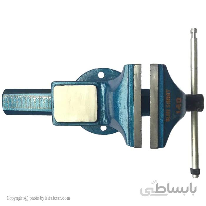 گیره رومیزی فولادی سایز 160 میلیمتر برند ایران صنعت ا IRAN SANAT 160mm bench vise clamp