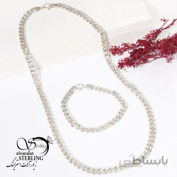 ست زنجیر و دستبند نقره CARTIER