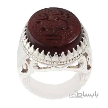 انگشتر نقره مردانه مدل یا علی مولا کد AM_1405