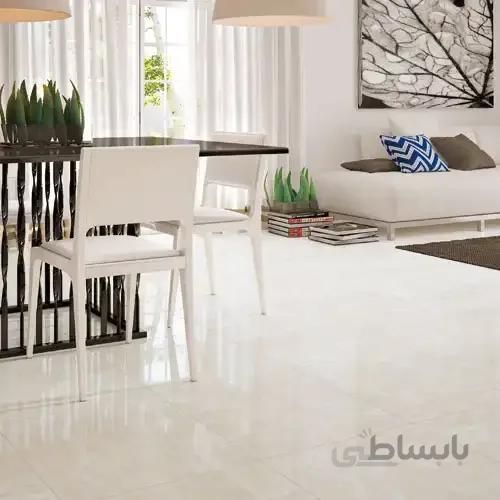 سرامیک کف الوند مدل رابل 60 در 60 بژ روشن براق