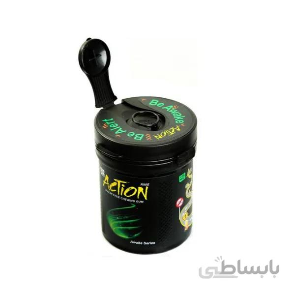 آدامس قوطی آسانسوری با طعم نعناع خنک 30عددی اکشن
