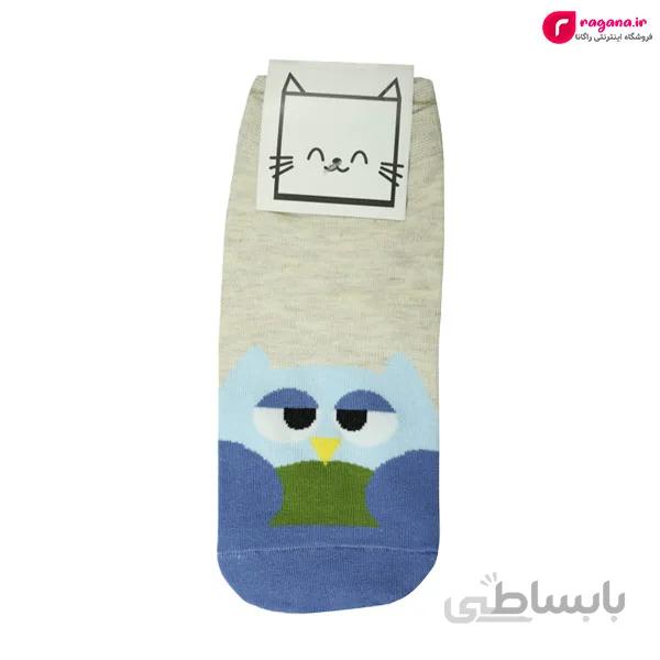 جوراب زنانه مچی طرح جغد کد R215372