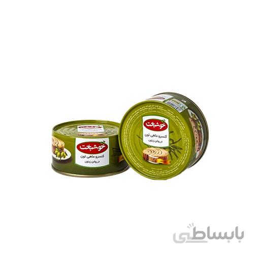 تن ماهی خوشبخت در روغن زیتون 180 گرم باکس 24 عددی