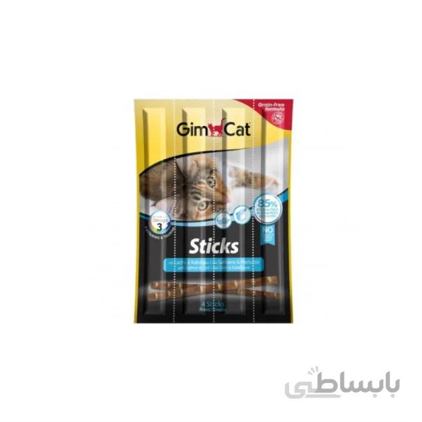 تشویقی مدادی گربه با سالمون و ماهی کاد جیم کت – GimCat Sticks Salmon & Cod