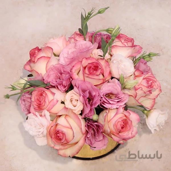 باکس گل رز و لیسیانتوس